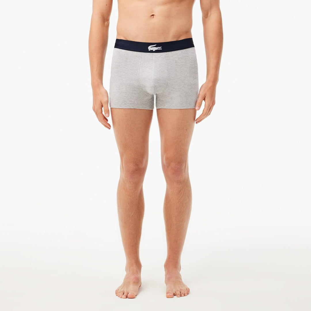 Lacoste Herren 5h1803 Unterwäsche (3er Pack) M Marine/Blanc-argent Chine, M Marine/Blanc-argent Chin