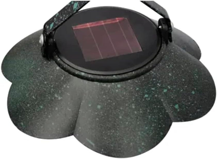 vidaXL Blumenampel Blumenständer Hängeampel Pflanzkörbe Solarleuchte Blumensäule Metall