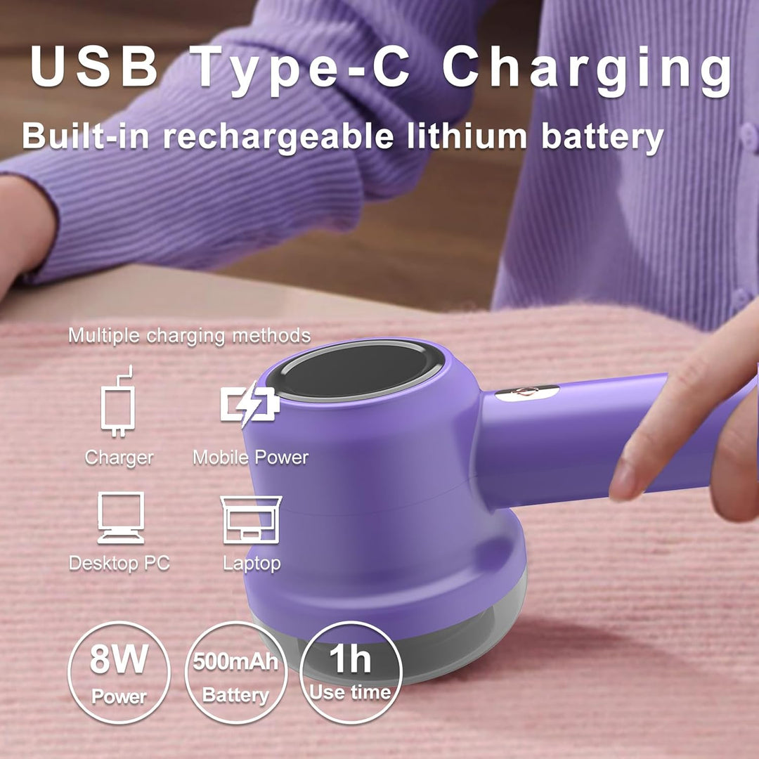 Fusselrasierer,Fusselentferner Stoffrasierer, Elektrischer Wackelentferner für Kleidung, USB-Aufladu