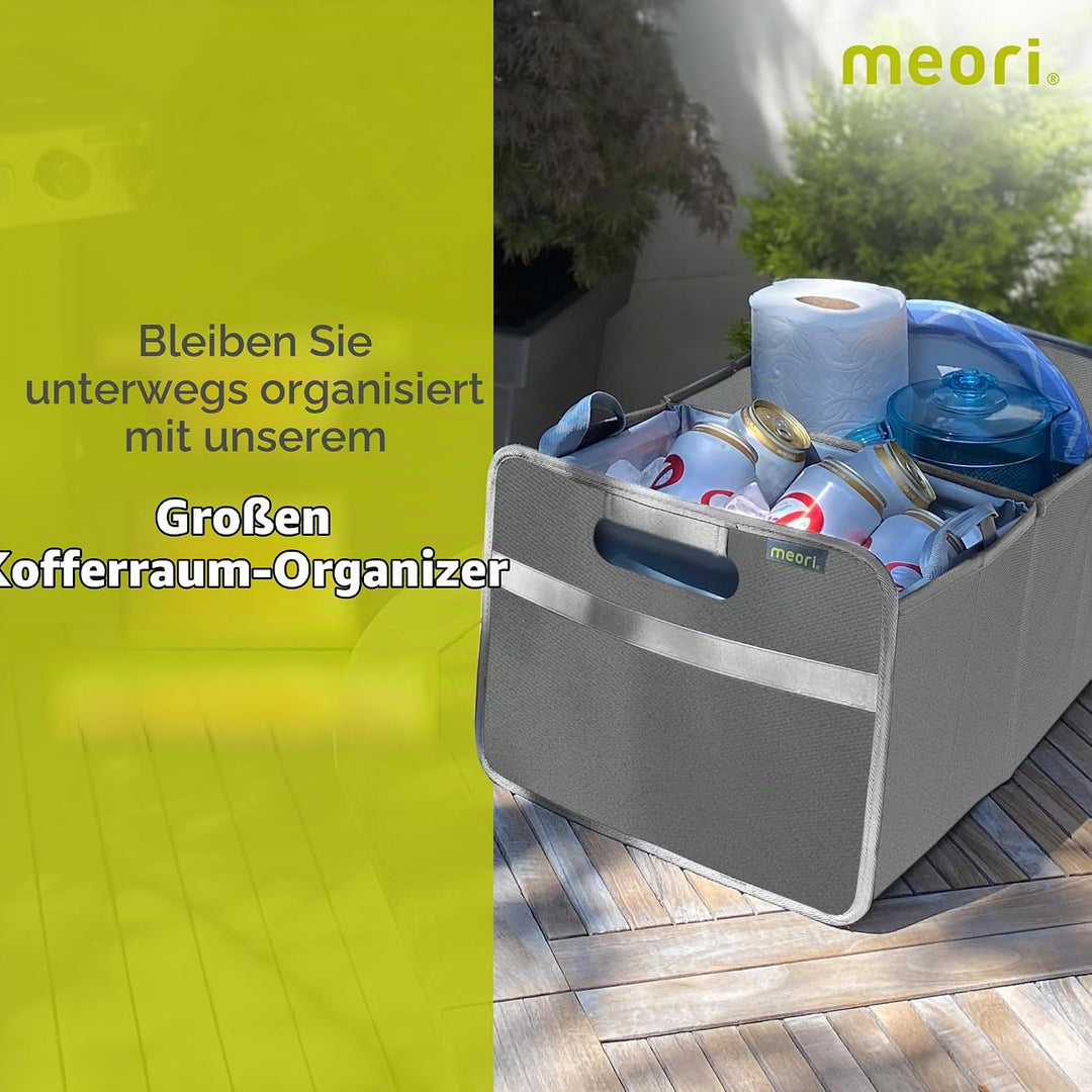 meori Aufbewahrungsbox faltbar Traglast 30 kg - 50cm 32cm 27.5cm Grösse L - Granite Grey Box Granit,