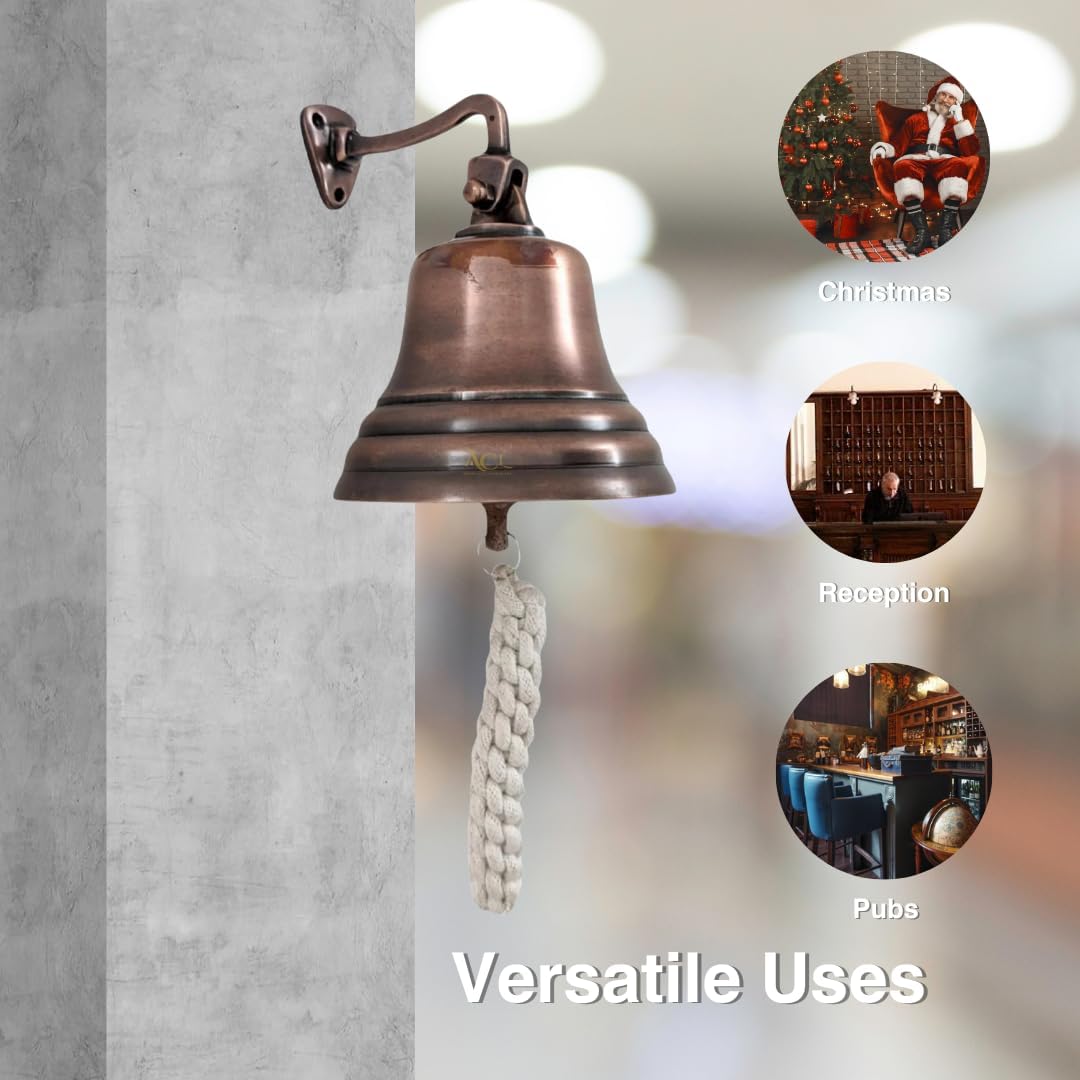 Hausbar-Zubehör – Last Order Bell – Kneipenglocke, Wandglocke mit lautem Klang, ideal für Weihnachte