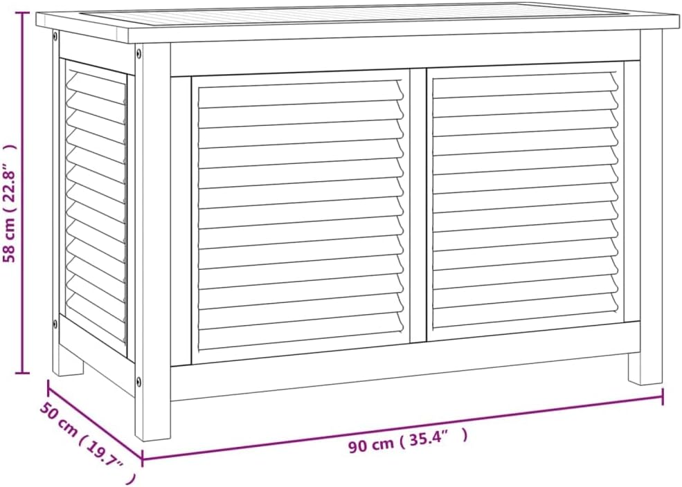 vidaXL Gartenbox, Auflagenbox mit PE-Beutel Stauraum, Kissenbox Latten-Design, Aufbewahrungsbox Gart