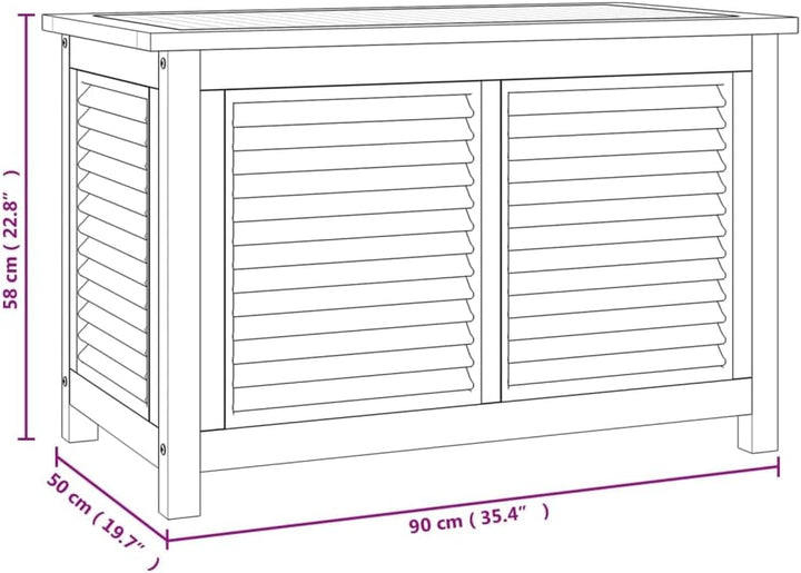vidaXL Gartenbox, Auflagenbox mit PE-Beutel Stauraum, Kissenbox Latten-Design, Aufbewahrungsbox Gart