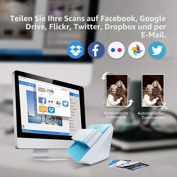 Plustek ePhoto Z300 Fotoscanner (600 x 600 dpi, USB) mit Einzugssensor