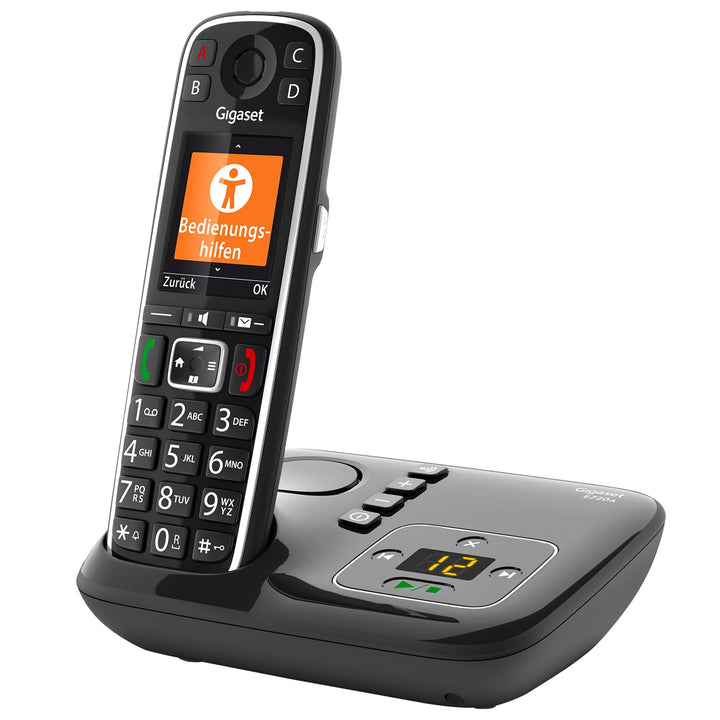 Gigaset E720A - Schnurloses Premium Senioren DECT-Telefon mit Anrufbeantworter - sprechende Wähltast