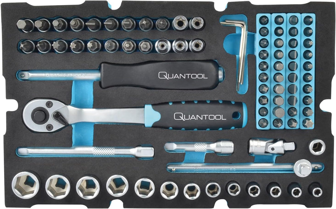 Quantool Q25002 Steckschlüsselsatz, 85-teilig