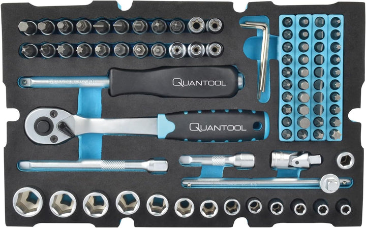 Quantool Q25002 Steckschlüsselsatz, 85-teilig