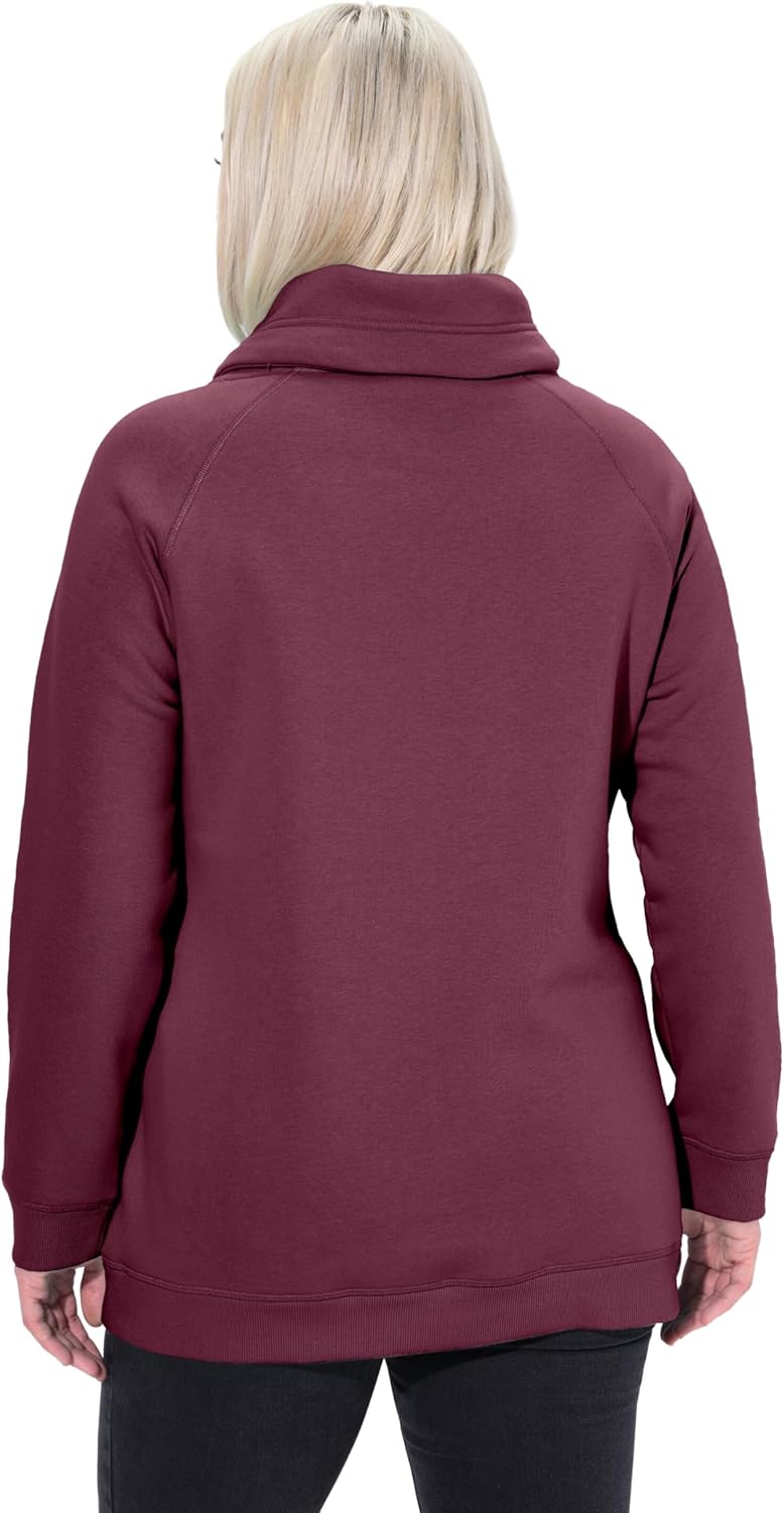 Ulla Popken Damen Grössen, Sweatshirt, Verdunkelung 42-44 Dunkle Beere, 42-44 Dunkle Beere