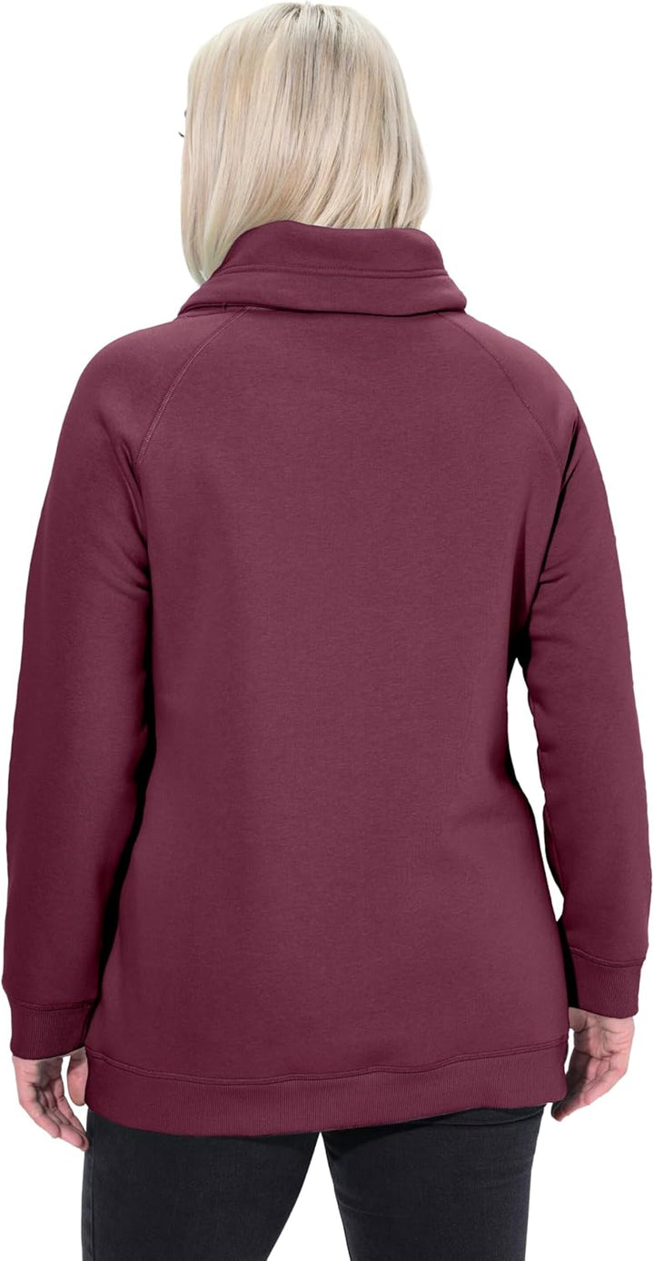 Ulla Popken Damen Grössen, Sweatshirt, Verdunkelung 42-44 Dunkle Beere, 42-44 Dunkle Beere