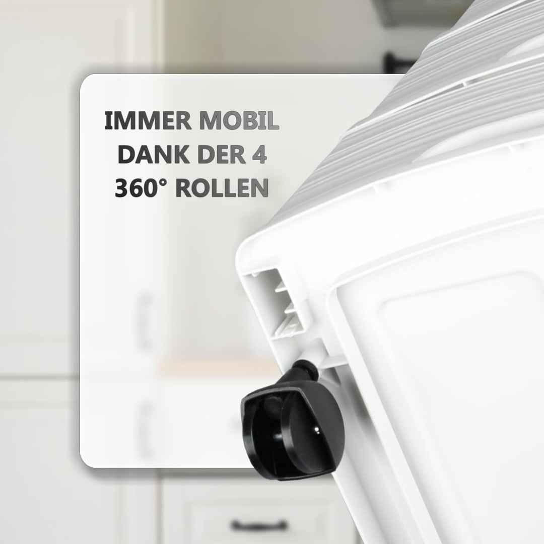 Schubladenschrank mit Rollen Rollcontainer mit 5 Schubladen Rollschrank aus Kunststoff Rollwagen (We