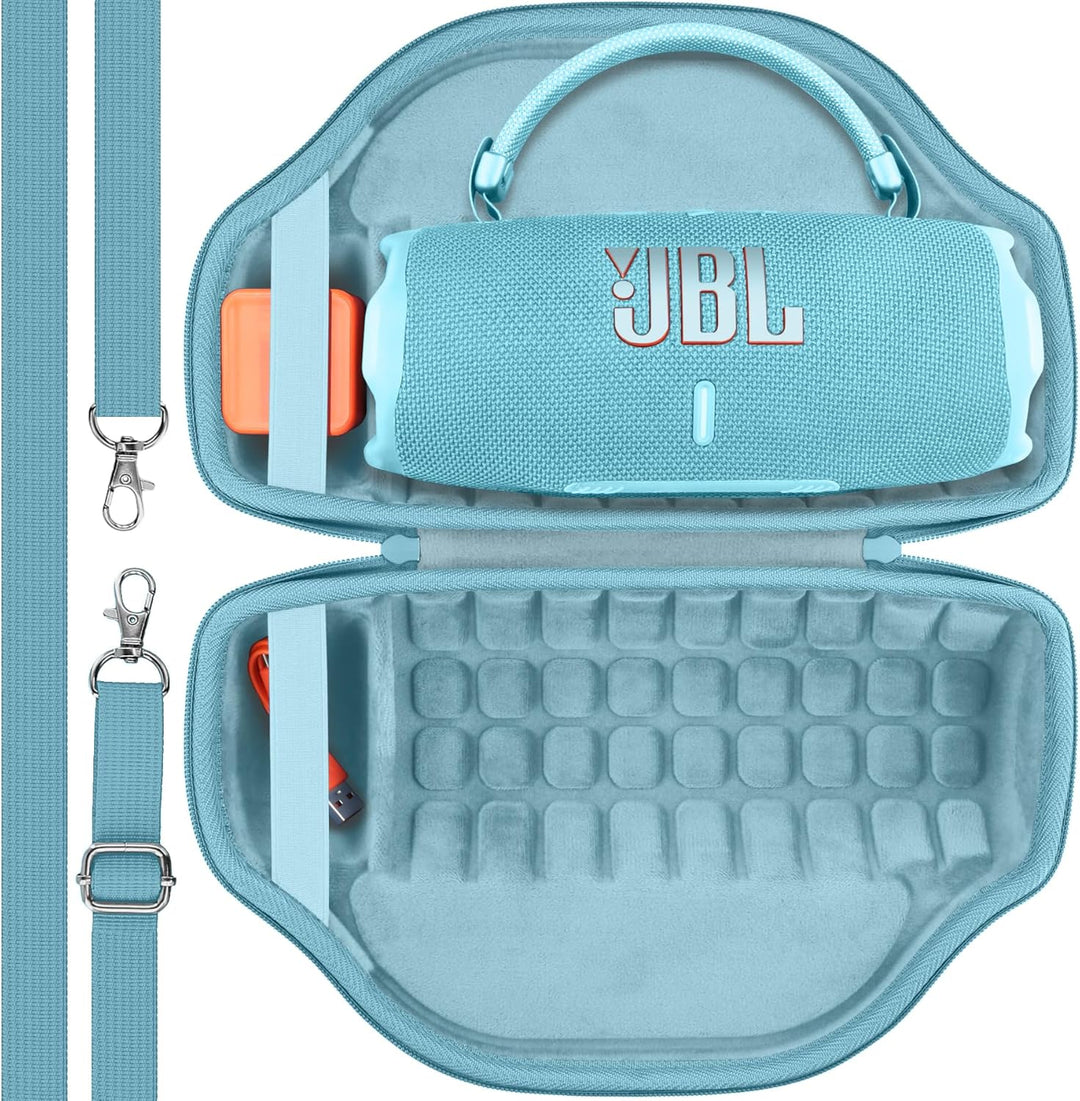 co2CREA Hart Reise Schutz Hülle Etui Tasche für JBL Charge 6 Bluetooth Lautsprecher mit abnehmbarem