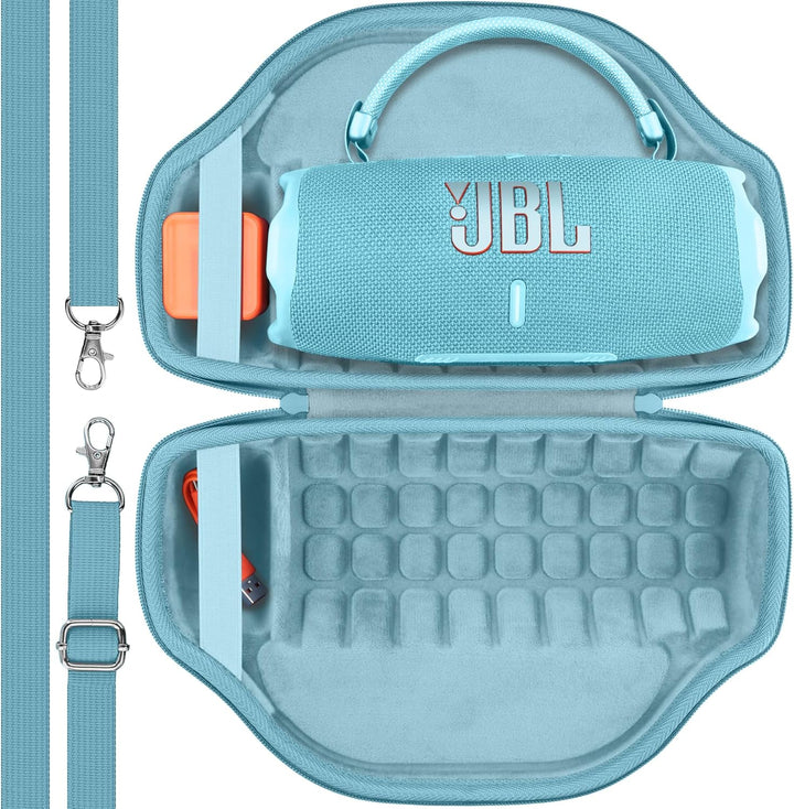 co2CREA Hart Reise Schutz Hülle Etui Tasche für JBL Charge 6 Bluetooth Lautsprecher mit abnehmbarem