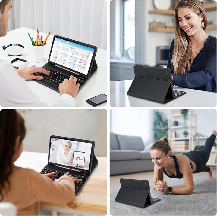KTOITION Tastatur Hülle für Samsung Tab S6 Lite 10,4 Zoll (Modell 2020/2022/2024) – Hülle mit QWERTZ