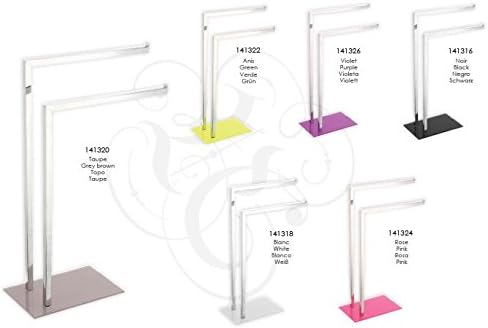 MSV Handtuchständer Sydney (LxBxH): ca. 45 x 20 x 69 cm aus Edelstahl und Glas mit 2 Handtuchstangen