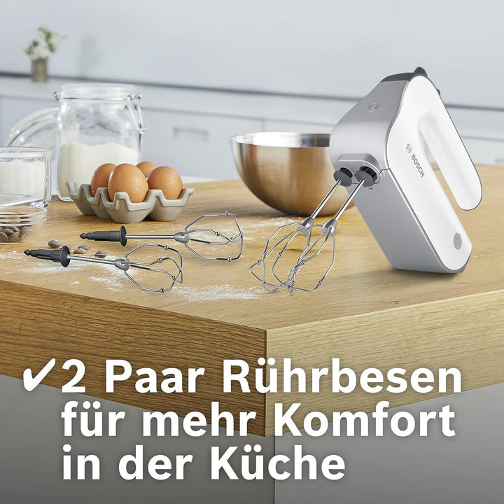 Bosch Hausgeräte Handrührer Styline MFQ4835DE, 2x2 Rührbesen, 2 Edelstahl-Knethaken, spülmaschinenge