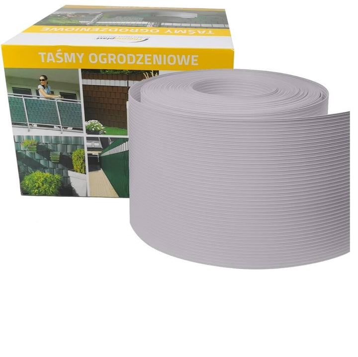 Thermoplast® Zaunsichtschutzstreifen aus Polypropylen für Doppelstabmatten in Grau PP 26 m x 19 cm U