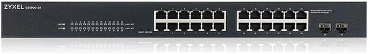Zyxel 24-Port Gigabit Switch | Smart Managed | Rackmontage und lüfterloses Design | VLAN, IGMP, QoS
