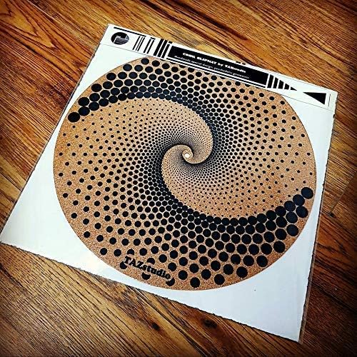 Kork-Plattenspielermatte für besseren Klang auf Vinyl-LP-Plattenspielern – Original geometrisches De
