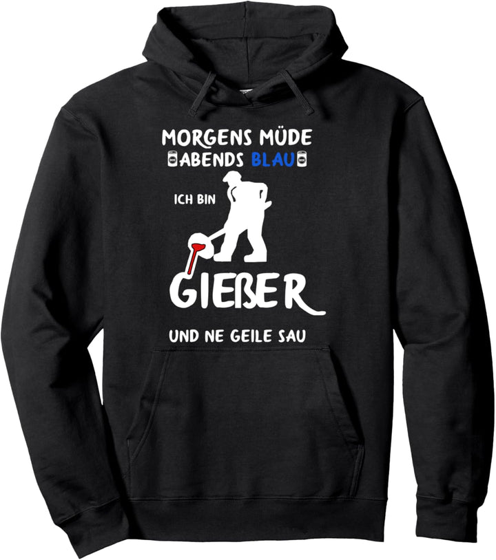 Schmelzer Stahlwerk Stahlbau Giessereimechaniker Giesser Pullover Hoodie