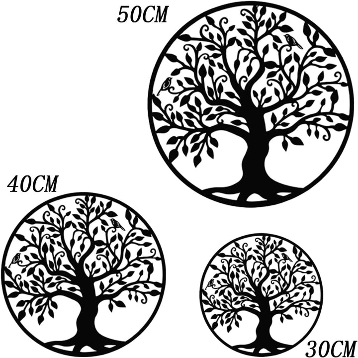 LIKEUDO 30cm Wall Hängende Lebens Baum Metall Wanddekoration Wohnzimmer Wandkunst Dekoration Wandbil
