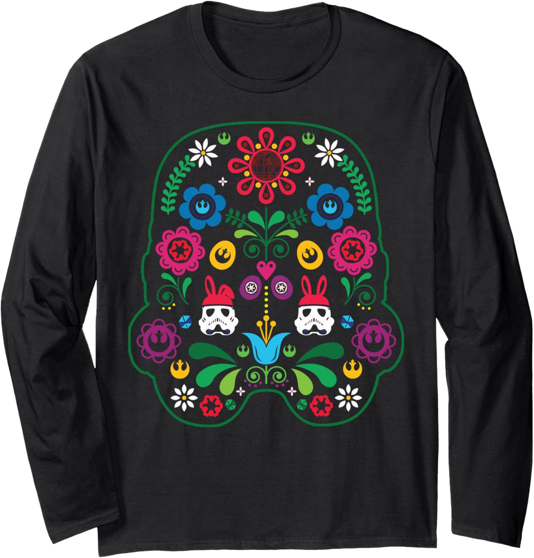 Star Wars Ostern Storm Trooper Floral Helmet Fill Langarmshirt