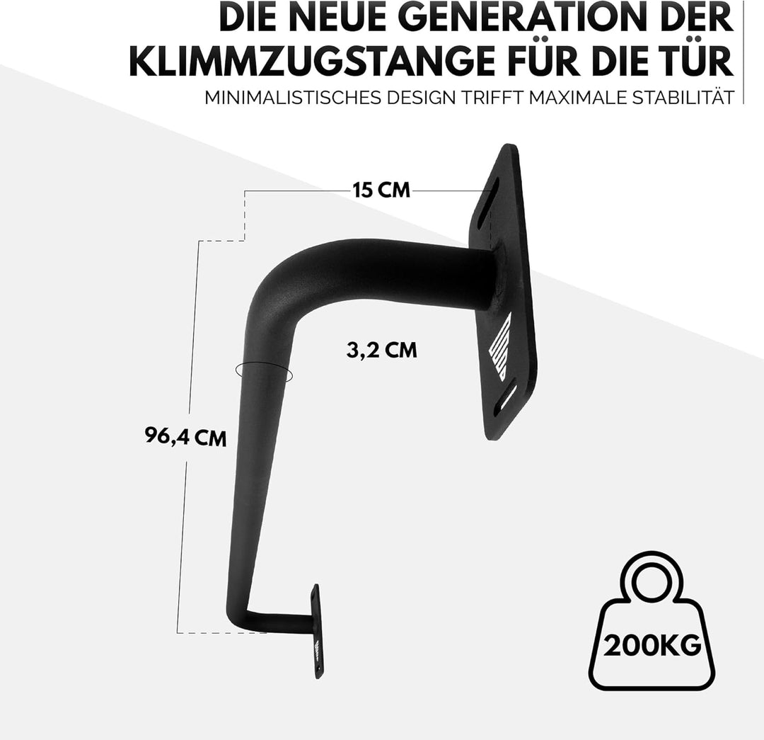GORNATION Klimmzugstange zur Wandmontage, Pull-up Bar, Multifunktionale Klimmzugstange mit Rutschfes