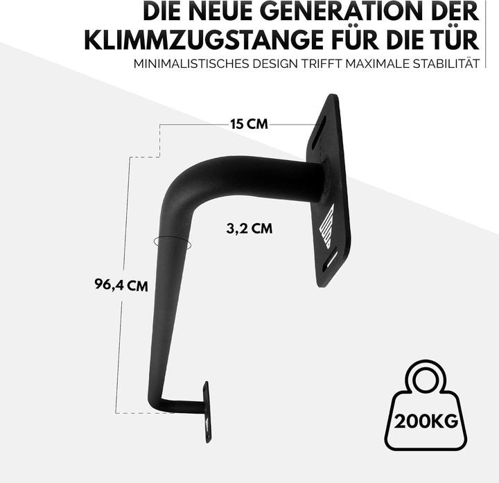 GORNATION Klimmzugstange zur Wandmontage, Pull-up Bar, Multifunktionale Klimmzugstange mit Rutschfes