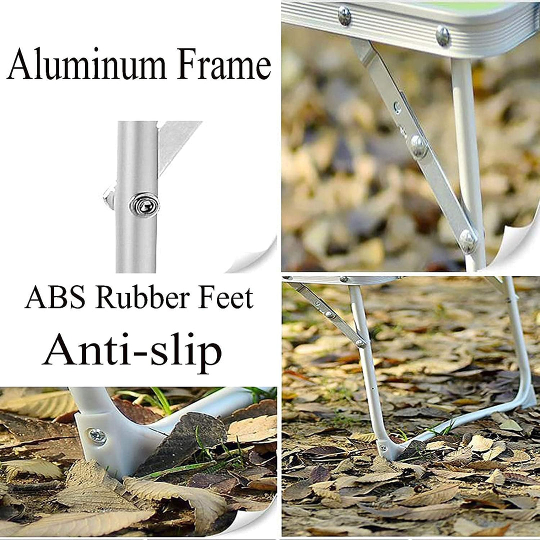 Laptop-Schreibtisch, Bett-Tablett, Tisch mit Griff, Aluminium, faltbar, tragbar, Picknicktisch, Note