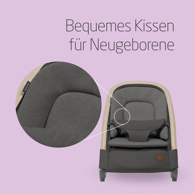 Maxi-Cosi Kori 2-in-1-Babywippe mit Spielzeugbogen, 0–2 Jahre, bis zu 15 kg, Baby Bouncer, 3 mit ein