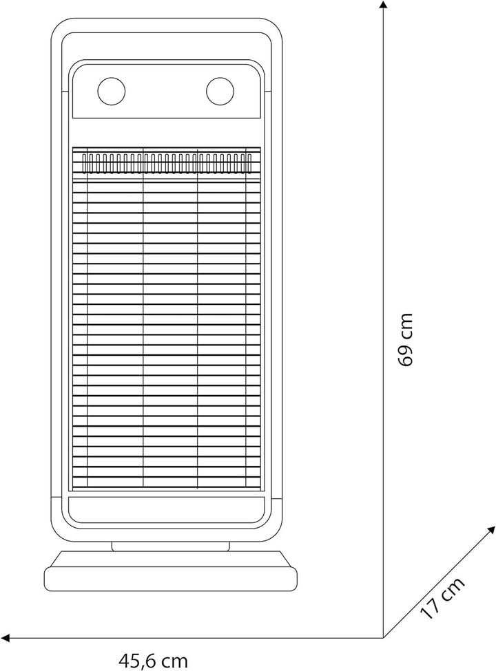 Olimpia Splendid 99610 Solaria Carbon Heizstrahler 1100 W, 45 m³ Carbonfaser Gris, Carbonfaser Gris