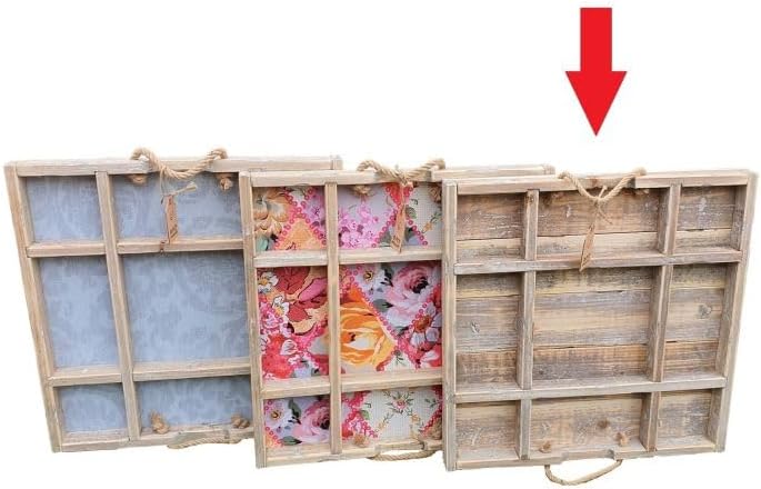 Holztablett Susan 55x55 cm Massivholz – Hockertablett &amp; Serviertablett (Braun), Braun