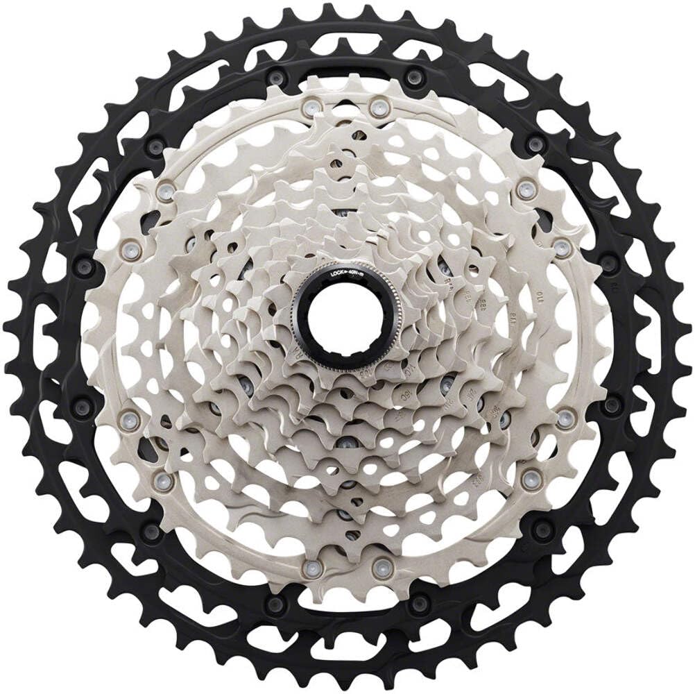 Shimano XT CS-M8100 Cassette - 12-Speed, Silver/Black, Mirco Spline 12-fach, 12-fach