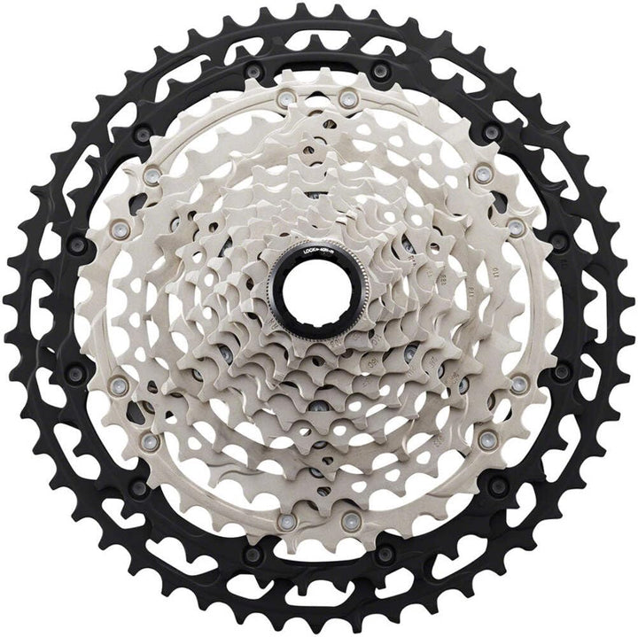 Shimano XT CS-M8100 Cassette - 12-Speed, Silver/Black, Mirco Spline 12-fach, 12-fach