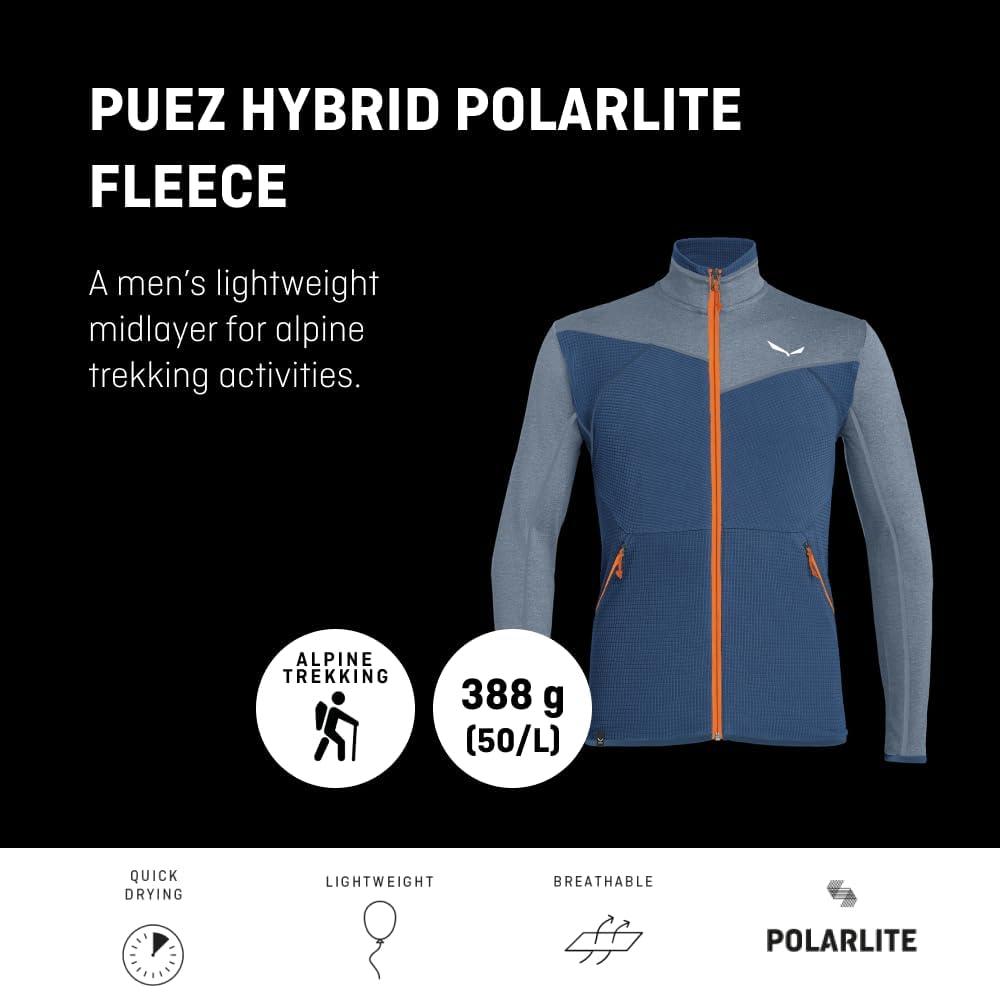 Salewa Herren Puez Hybrid Pl M Fz Fleecejacken XXL NAVY BLAZER/0910, XXL NAVY BLAZER/0910