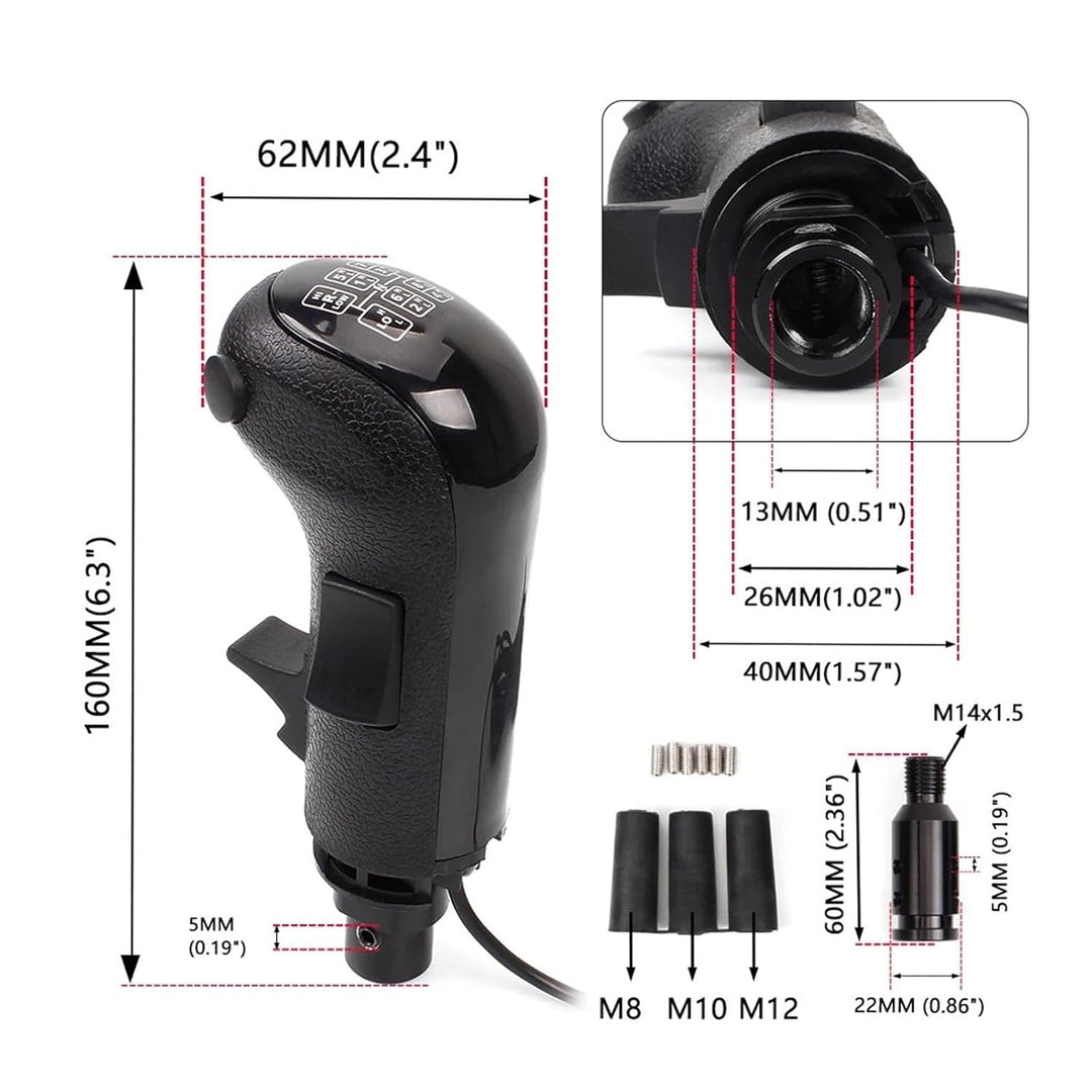 XJJJWL Schaltknauf Für Logitech Für G923 G29 G27 G25 TH8A Für ATS ETS2 LKW Spiele PC USB High Low Ge