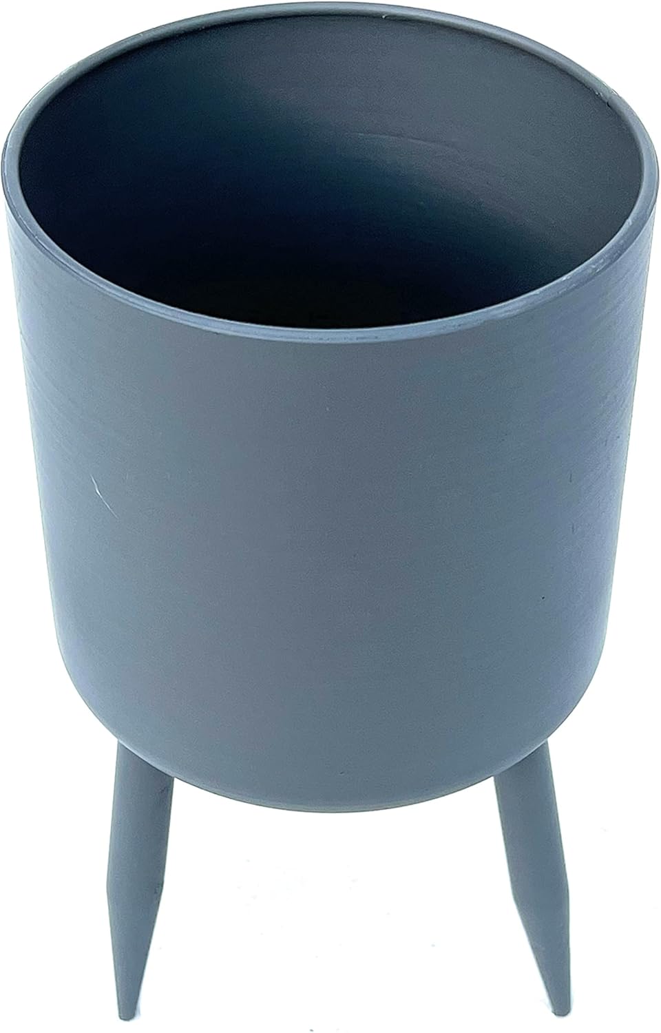 DanDiBo Blumentopf mit Füssen Pflanztopf Blumenkübel mit Beinen Metall Grau 2er Set 96260 Modern Pfl