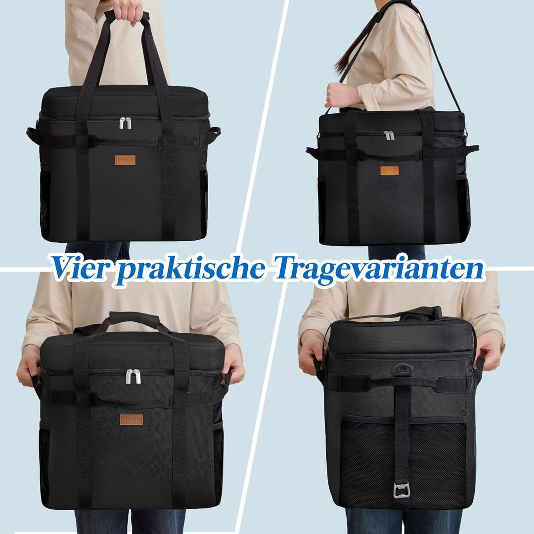 Lifewit Kühltasche 40L 60 Dosen, Faltbar Picknicktasche für Essen & Getränke, Kühlbox Tragbare Eista