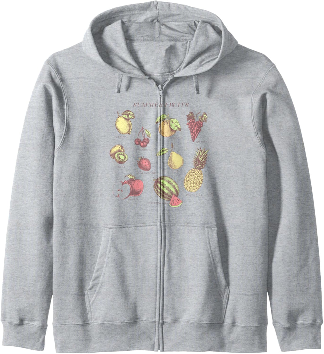 Trendy Summer Fruits Chart Kapuzenjacke