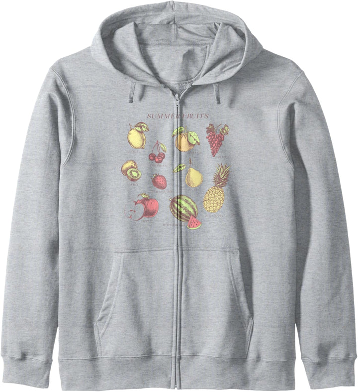 Trendy Summer Fruits Chart Kapuzenjacke