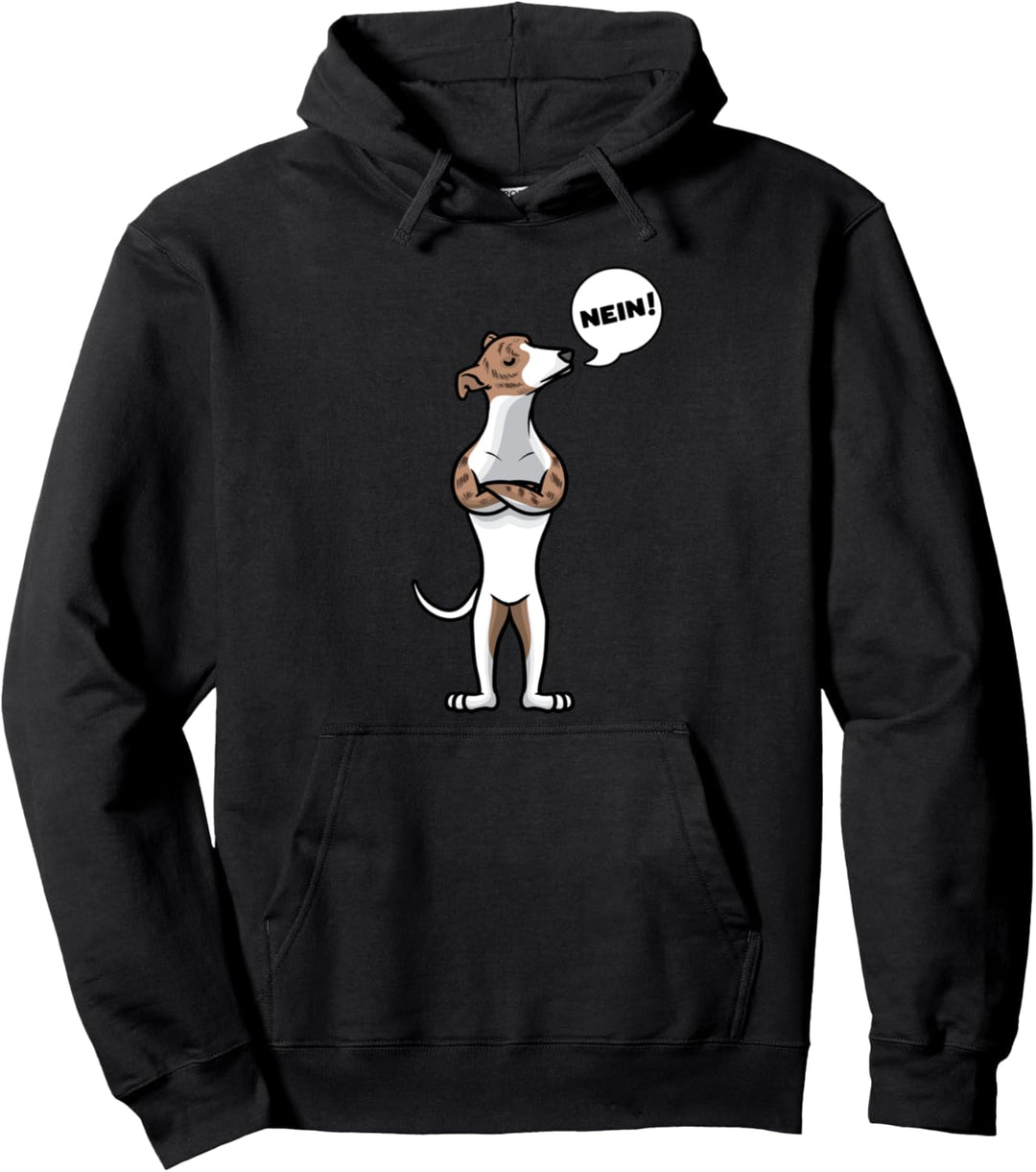 Sturer Whippet Hund Kleiner Englischer Windhund Pullover Hoodie