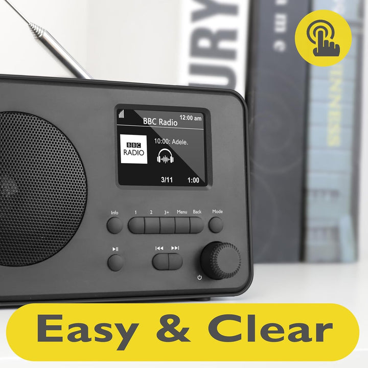 LEMEGA DR3-Max DAB/DAB+/UKW-Digitalradio – Bluetooth-Streaming, tragbares Radio mit 2,4-Zoll-Farbdis