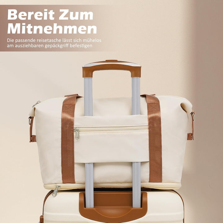COOLIFE Koffer Trolley Koffer Reisekoffer von ABS Hartschalen Trolley 4 Rollen TSA-Schloss Der Koffe