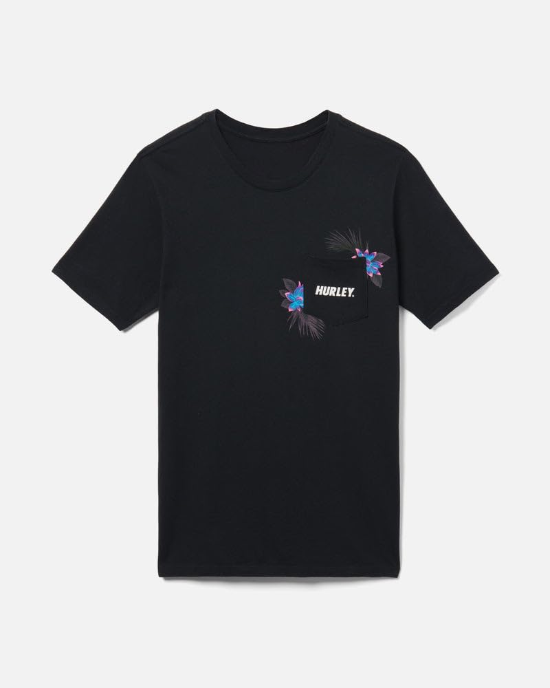 Hurley Herren Evd Wash Alamoana Fastlane Pkt Tee Ss T-Shirt S Schwarz, S Schwarz