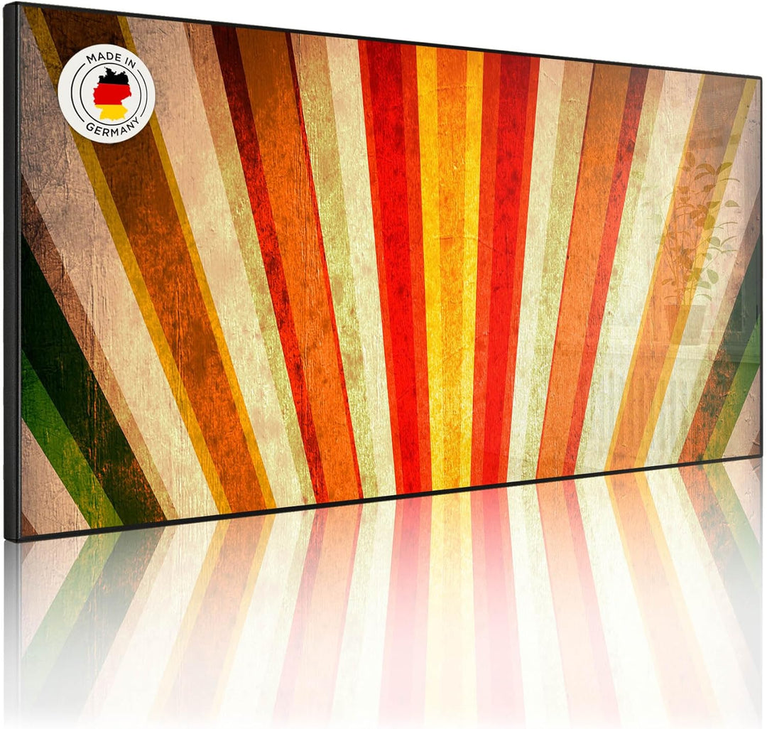 banjado Magnettafel schwarz 78 x 37cm / Magnetwand Metall/Magnetpinnwand als Memoboard/Pinnwand Magn