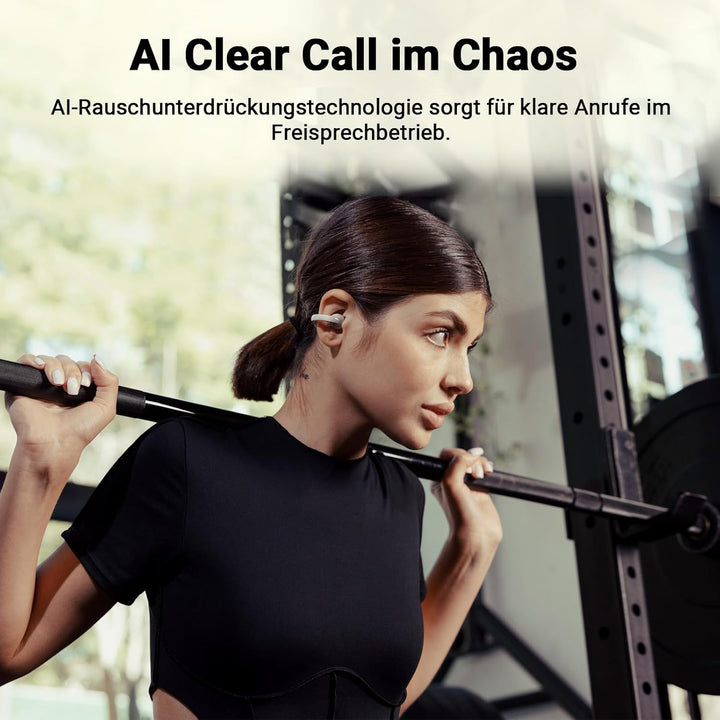 Edifier Open-Ear True Wireless-Ohrhörer, Bluetooth 5.4 mit 28 Stunden, Mikrofone mit AI-Rauschunterd