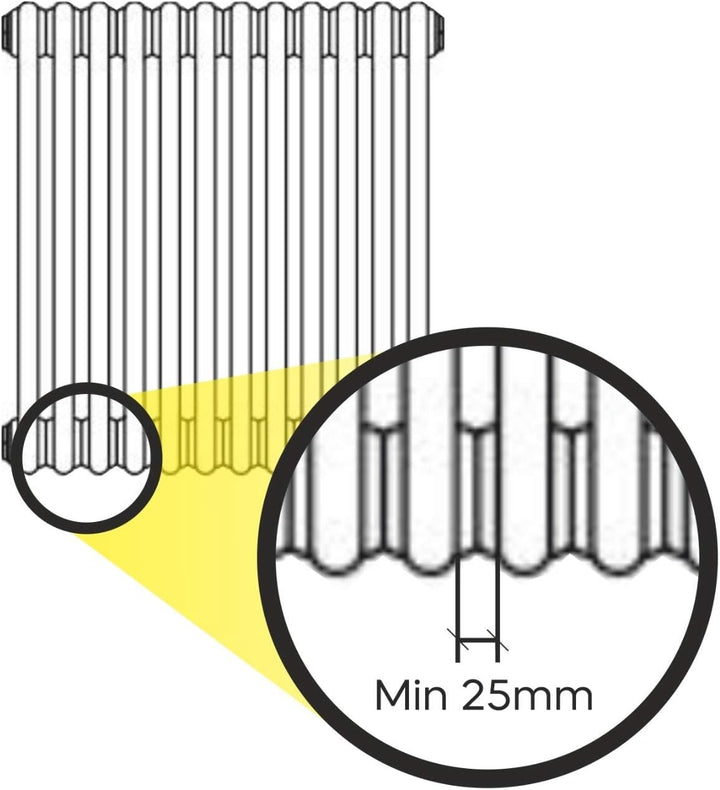 Universal-Stützfüsse für Heizkörper, 100 mm hoch Weiss, Weiss