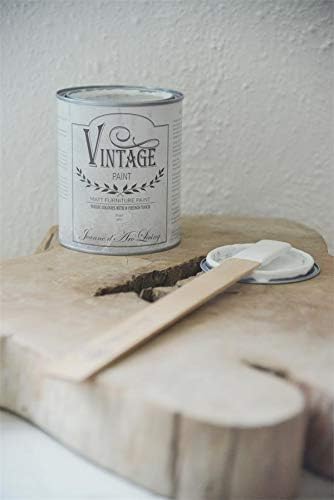 Jeanne d'Arc Living Vintage Paint Kreidefarbe 700 ml/23,6oz Chalk Kalkfarbe JDL Malen (Pearl Grey)