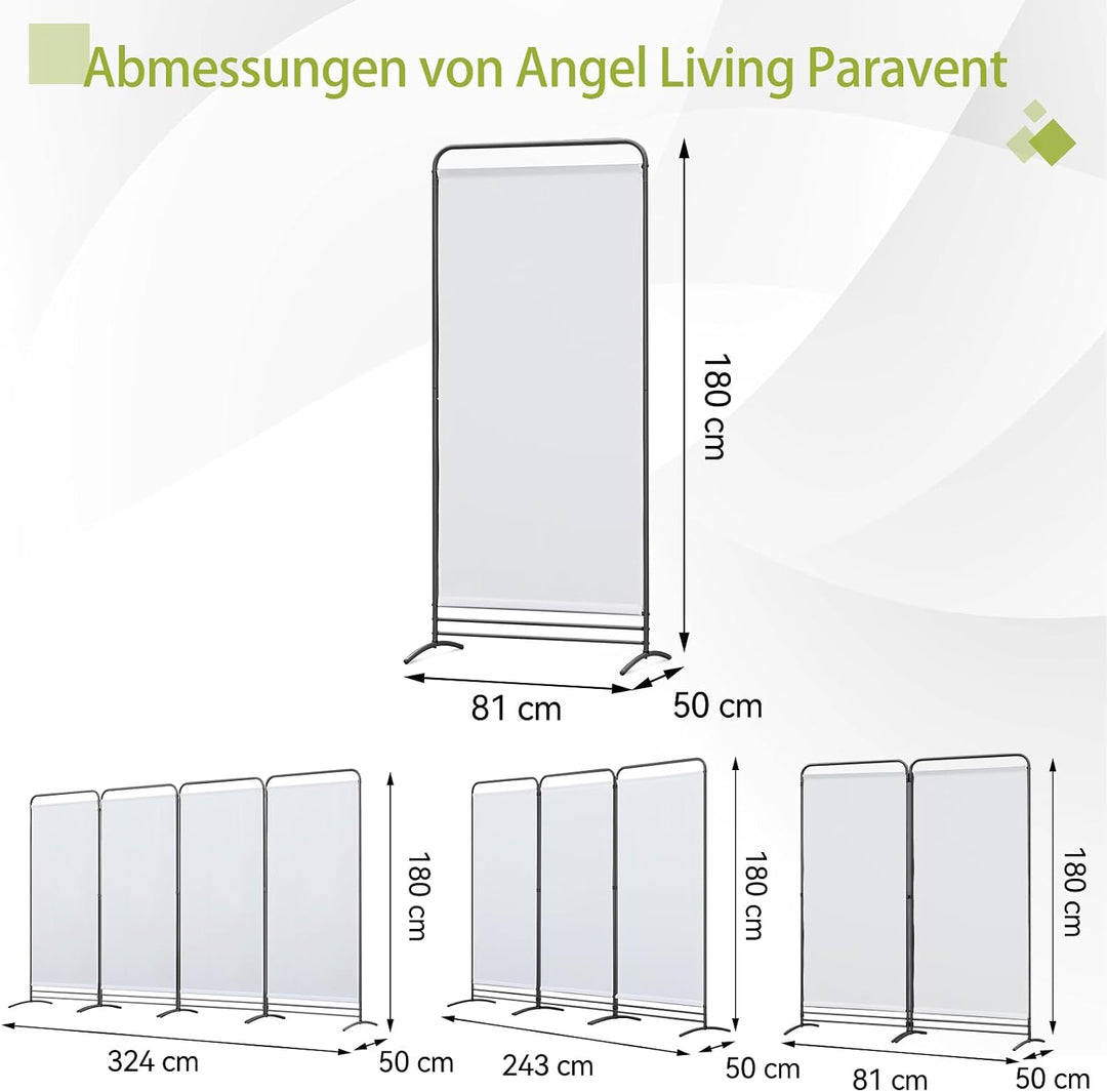 Angel Living Paravent 1 Teilig Klappbar Raumteiler Freistehend Sichtschutzwand Raumteiler Stellwand