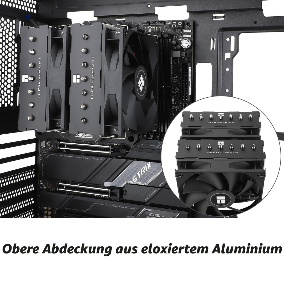 TR Phantom Spirit 120SE CPU-Kühler, CPU-Kühler mit 7 Heatpipes, Doppel-Lüfter 120 mm TL-C12B V2 PWM,