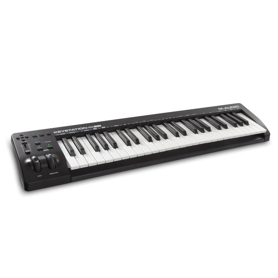 M-Audio Keystation 49 MKIII - Kompakter 49-Tasten MIDI Keyboard Controller mit zuweisbaren Reglern,